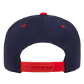 Marineblau-Rot - Back - Yupoong Herren The Classic Baseballkappe, zweifarbig