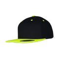 Schwarz-Neon-Gelb - Front - Yupoong Herren The Classic Baseballkappe, zweifarbig