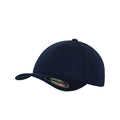Marineblau - Front - Yupoong Herren Baseball-Kappe Flexfit Double Jersey