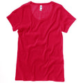 Rot - Front - Bella + Canvas Damen T-Shirt, Kurzarm, Rundhalsausschnitt