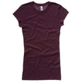 Pflaume - Side - Bella + Canvas Damen T-Shirt, Kurzarm, Rundhalsausschnitt