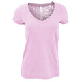 Soft Pink - Front - Bella + Canvas Damen T-Shirt, Kurzarm, V-Ausschnitt