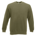 Olivgrün - Front - Fruit Of The Loom Unisex Premium 70-30 Sweatshirt, Rundhalsausschnitt