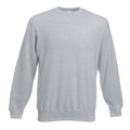 Grau meliert - Front - Fruit Of The Loom Unisex Premium 70-30 Sweatshirt, Rundhalsausschnitt