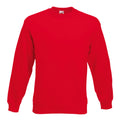 Rot - Front - Fruit Of The Loom Unisex Premium 70-30 Sweatshirt, Rundhalsausschnitt