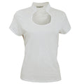 Weiß - Front - Kustom Kit Damen T-Shirt - Oberteil mit Schlüsselloch-Ausschnitt, Kurzarm