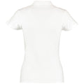 Weiß - Back - Kustom Kit Damen T-Shirt - Oberteil mit Schlüsselloch-Ausschnitt, Kurzarm