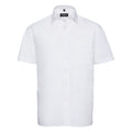 Weiß - Front - Russell Collection Herren Hemd Easy Care Pure