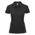 Schwarz - Front - Russell Damen Polo Shirt Europe Klassik Kurzarm