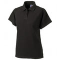 Schwarz - Side - Russell Damen Polo Shirt Europe Klassik Kurzarm