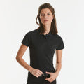 Schwarz - Lifestyle - Russell Damen Polo Shirt Europe Klassik Kurzarm