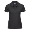 Schwarz - Front - Russell Damen Polo Shirt Europe Ultimate Klassik Kurzarm