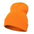 Leuchtend Orange - Front - Yupoong Flexfit Unisex Wintermütze - Beanie - Strickmütze, lang