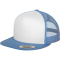 Blau-Weiß - Front - Yupoong Flexfit Unisex Baseballkappe Trucker
