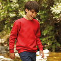 Rot - Back - Fruit Of The Loom Kinder Pullover Premium 70-30