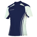 Marineblau-Weiß - Front - KooGa Junior Jungen Rugby Match Shirt Stadium