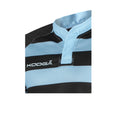 Schwarz-Hellblau - Back - KooGa Junior Jungen Rugby Match Shirt Touchline Hooped