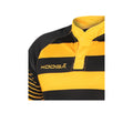 Schwarz-Gold - Back - KooGa Junior Jungen Rugby Match Shirt Touchline Hooped
