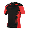 Schwarz-Rot - Front - KooGa Herren Stadium Match Rugby-Shirt - T-Shirt