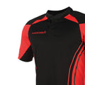 Schwarz-Rot - Back - KooGa Herren Stadium Match Rugby-Shirt - T-Shirt