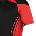 Schwarz-Rot - Side - KooGa Herren Stadium Match Rugby-Shirt - T-Shirt