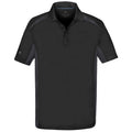 Schwarz-Anthrazit - Front - Stormtech Herren Polo-Shirt, besonders leicht, zweifarbig, Kurzarm