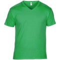 Grün meliert - Front - Anvil Herren T-Shirt mit V-Ausschnitt, Kurzarm, besonders leicht