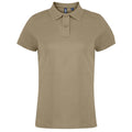 Khaki - Front - Asquith & Fox Damen Polo-Shirt, Kurzarm
