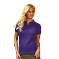 Violett - Back - Asquith & Fox Damen Polo-Shirt, Kurzarm