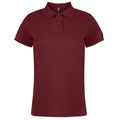 Burgunder - Front - Asquith & Fox Damen Polo-Shirt, Kurzarm