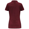 Burgunder - Back - Asquith & Fox Damen Polo-Shirt, Kurzarm