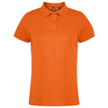 Orange - Front - Asquith & Fox Damen Polo-Shirt, Kurzarm