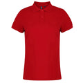 Rot - Front - Asquith & Fox Damen Polo-Shirt, Kurzarm