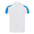 Arctic Weiß-Saphir Blau - Back - AWDis Just Cool Herren Kurzarm Polo Shirt mit Kontrast Panel