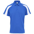Royal Blau-Arctic Weiß - Front - AWDis Just Cool Herren Kurzarm Polo Shirt mit Kontrast Panel