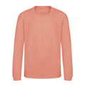 Rosa-Grau - Front - AWDis Just Hoods Kinder Pullover - Sweatshirt, unifarben