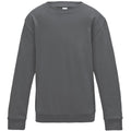 Storm Grau - Front - AWDis Just Hoods Kinder Pullover - Sweatshirt, unifarben