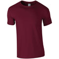 Weinrot - Front - Gildan Herren Soft-Style T-Shirt, Kurzarm