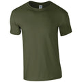 Militärgrün - Front - Gildan Herren Soft-Style T-Shirt, Kurzarm