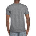 Dunkelgrau meliert - Back - Gildan Herren Soft-Style T-Shirt, Kurzarm