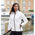 Weiß-Schwarz - Side - Result Core Damen Softshell-Jacke, bedruckbar