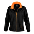 Schwarz-Orange - Front - Result Core Damen Softshell-Jacke, bedruckbar