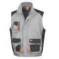 Grau-Schwarz-Orange - Front - Result Herren Work-Guard Lite Arbeitsgilet - Bodywarmer