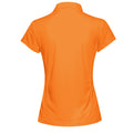 Orange - Back - Adidas Teamwear Damen Polo-Shirt, kurzärmlig