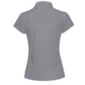 Grau - Back - Adidas Teamwear Damen Polo-Shirt, kurzärmlig