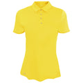 Gelb - Front - Adidas Teamwear Damen Polo-Shirt, kurzärmlig