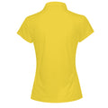 Gelb - Back - Adidas Teamwear Damen Polo-Shirt, kurzärmlig