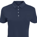 Marineblau - Side - Adidas Teamwear Damen Polo-Shirt, kurzärmlig