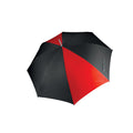 Schwarz-Rot - Front - Kimood Unisex Golf Regenschirm, automatische Öffnung