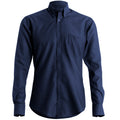 Marineblau - Front - Kustom Kit Herren Slim Fit Oxford Hemd, langärmlig